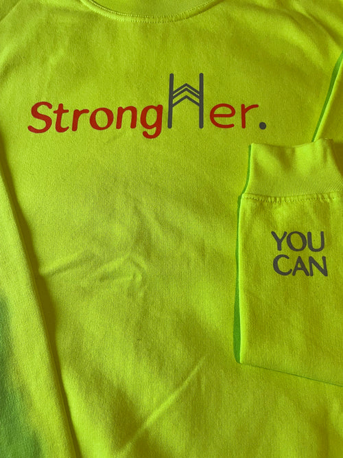 StrongHer. Sweatshirt. Acid Green