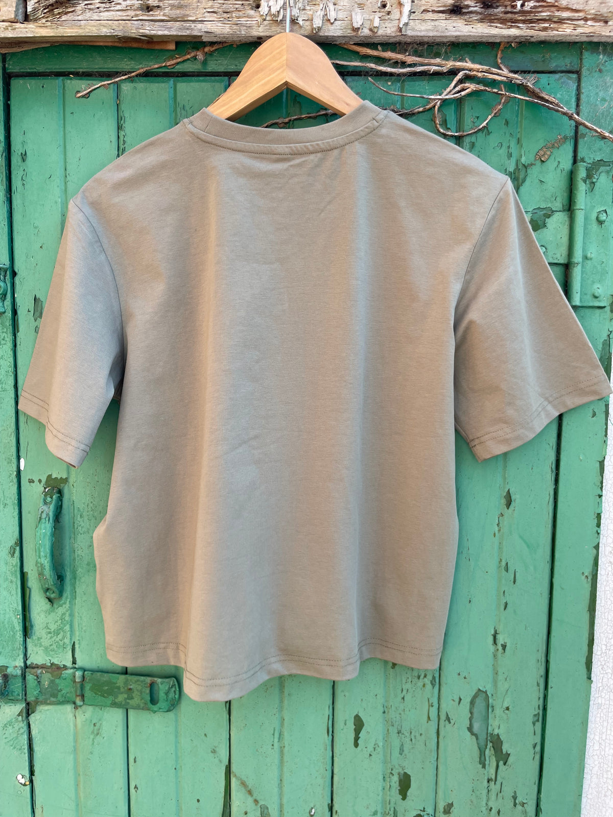 StrongHer. Tee. Pale Olive