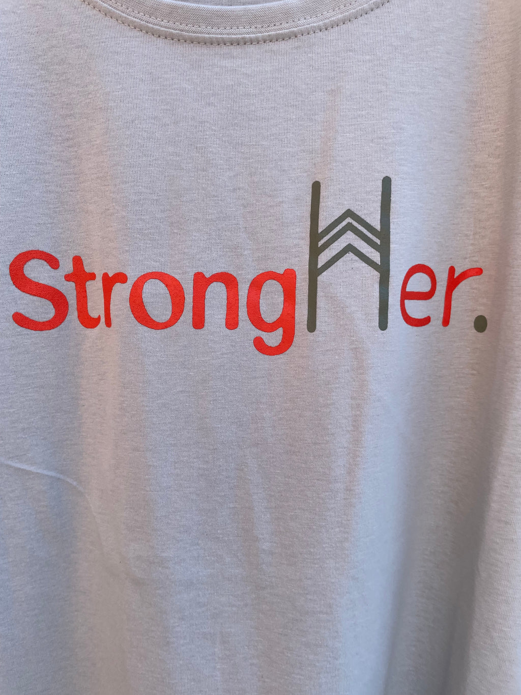 StrongHer. Tee. Coastal Grey
