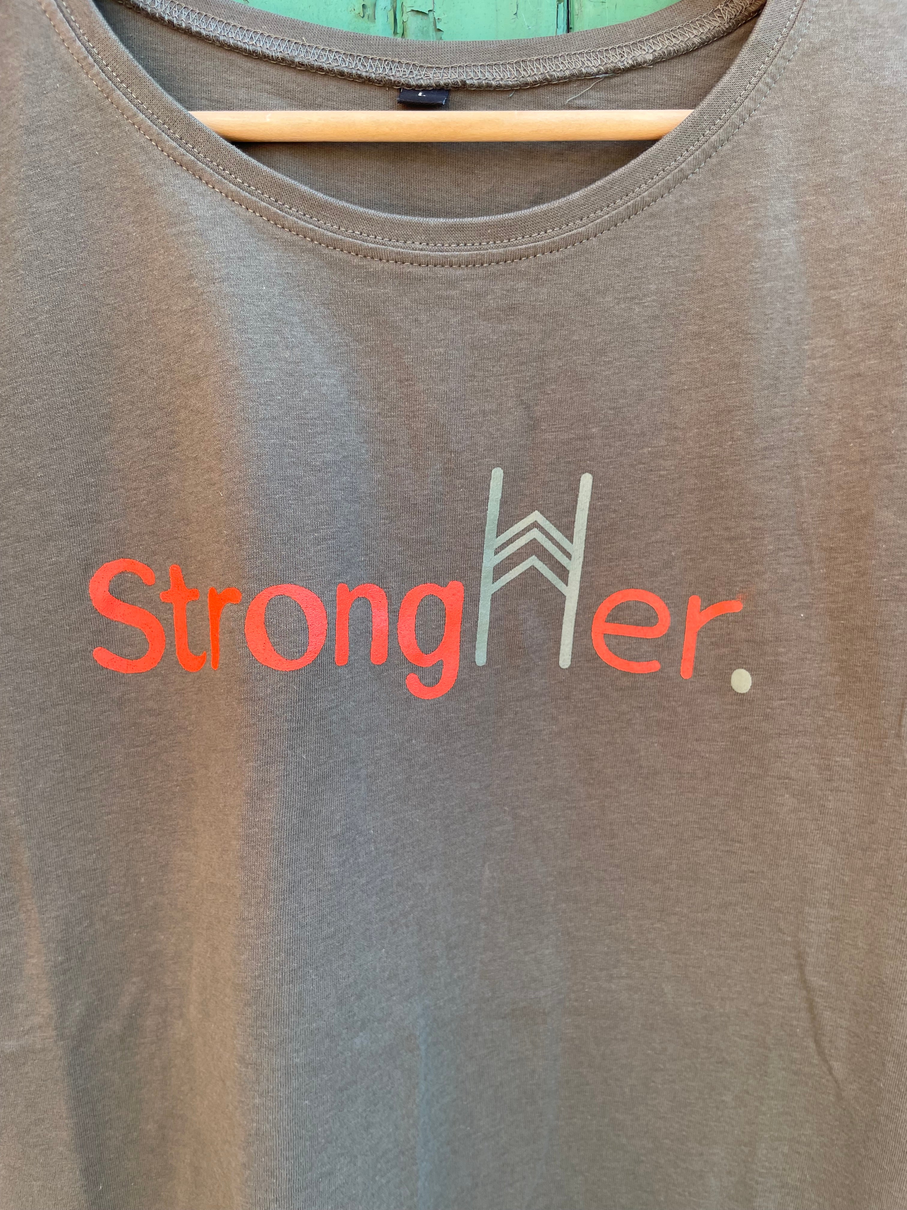 StrongHer. Tee. Dark Olive