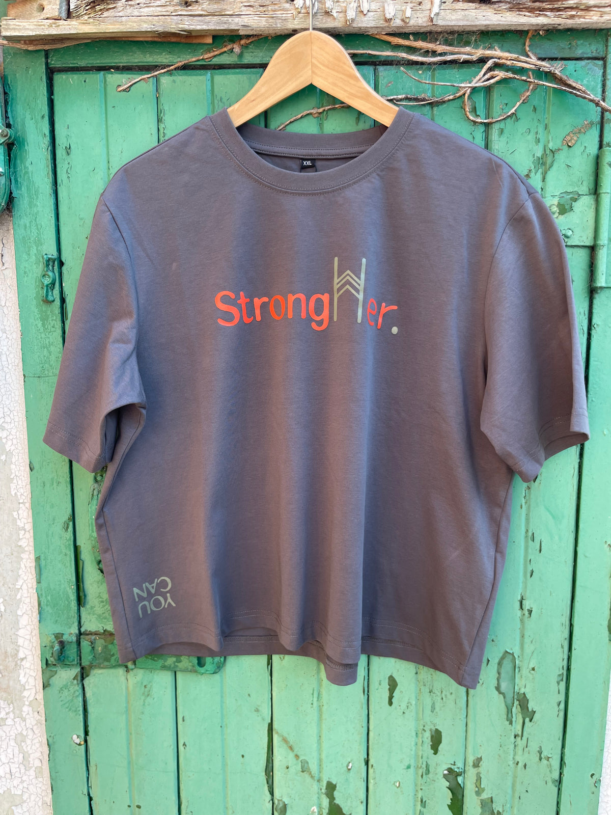 StrongHer. Tee. Slate Grey
