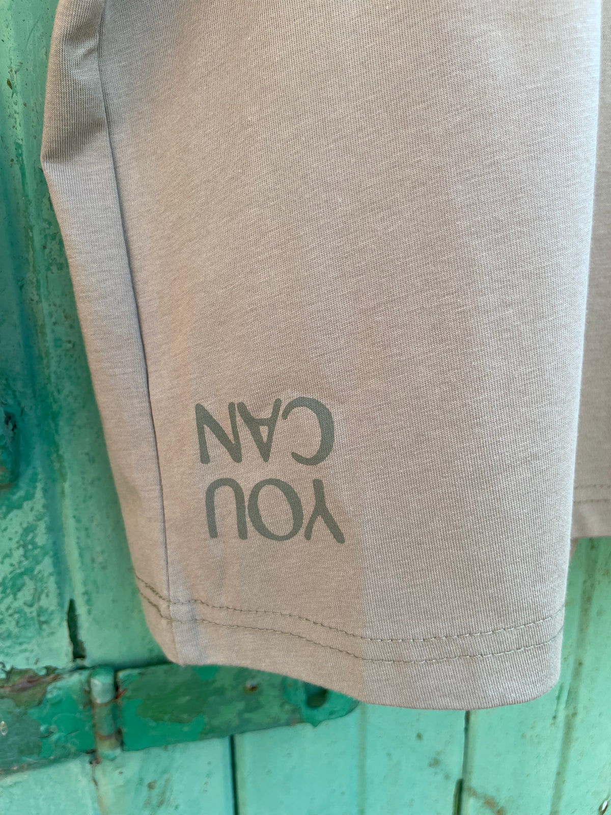 StrongHer. Tee. Pale Olive