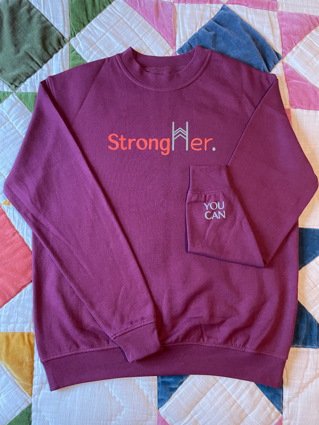 StrongHer. Sweatshirt. Burgundy
