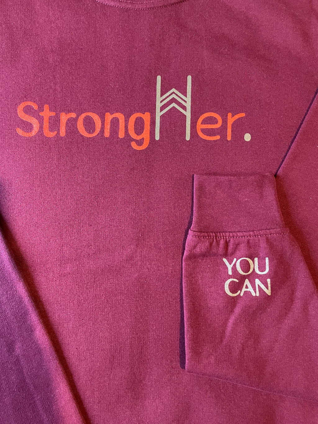 StrongHer. Sweatshirt. Burgundy